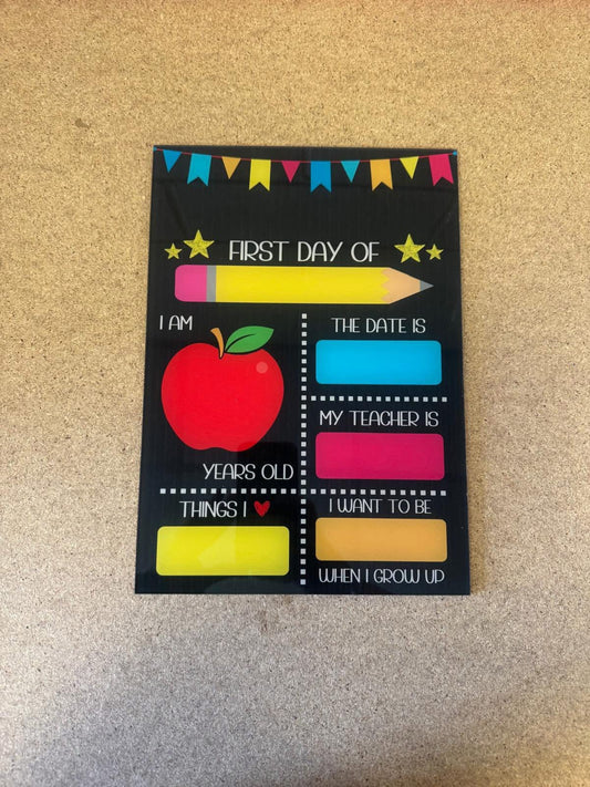 A4 back to school acrylic board