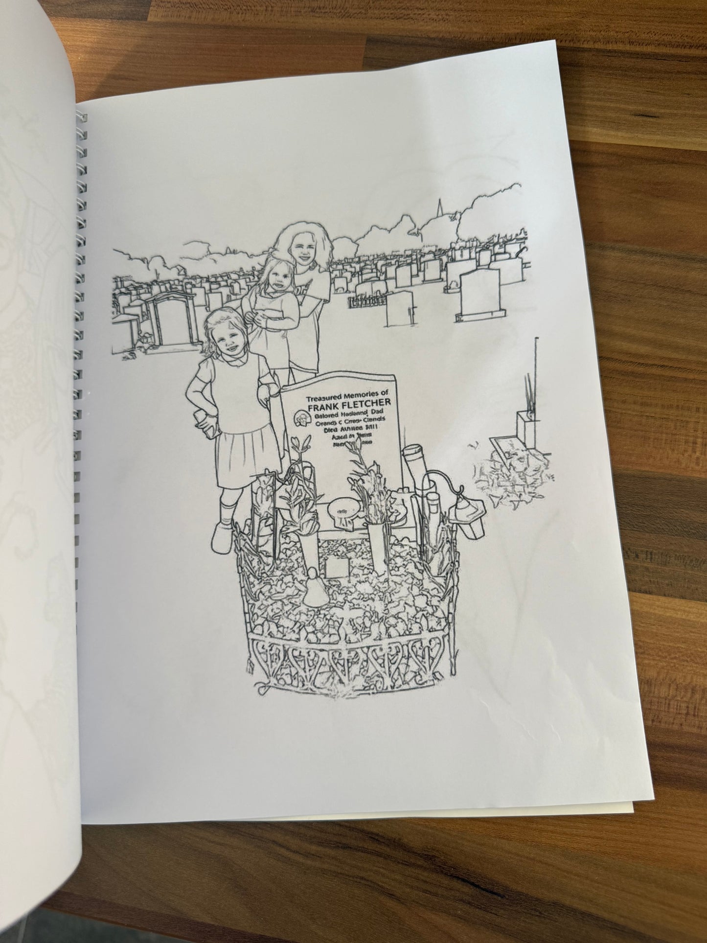 Custom photo colouring book