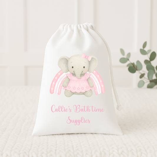 Bath time supplies bag