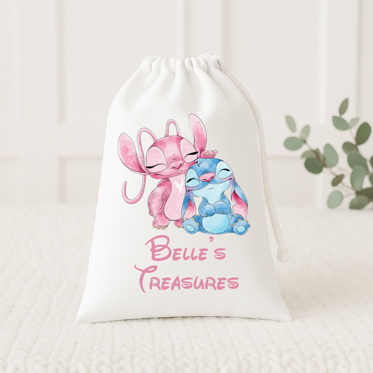 Stitch drawstring bag