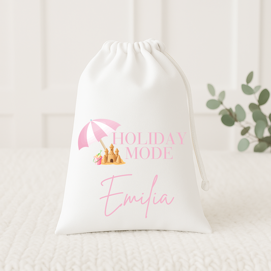 Holiday drawstring bag