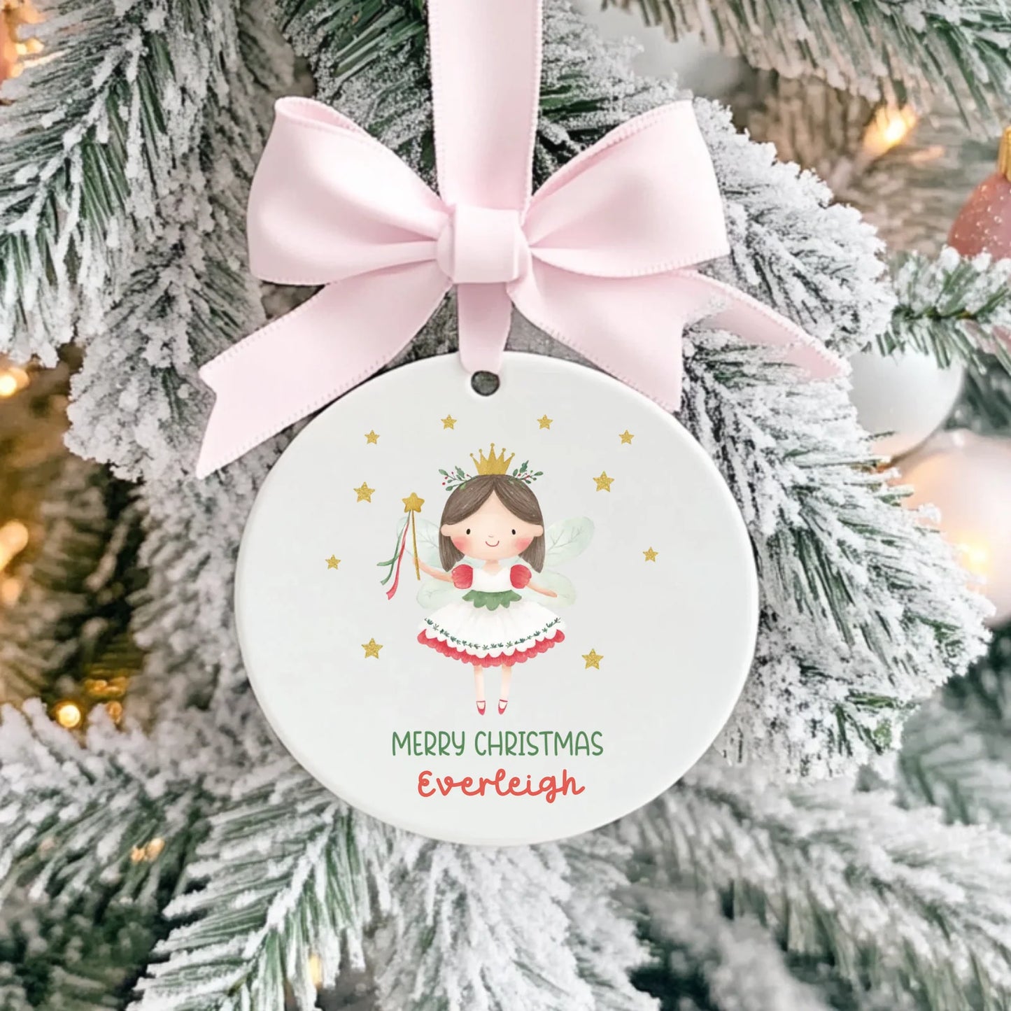 Ceramic bauble - Christmas fairy