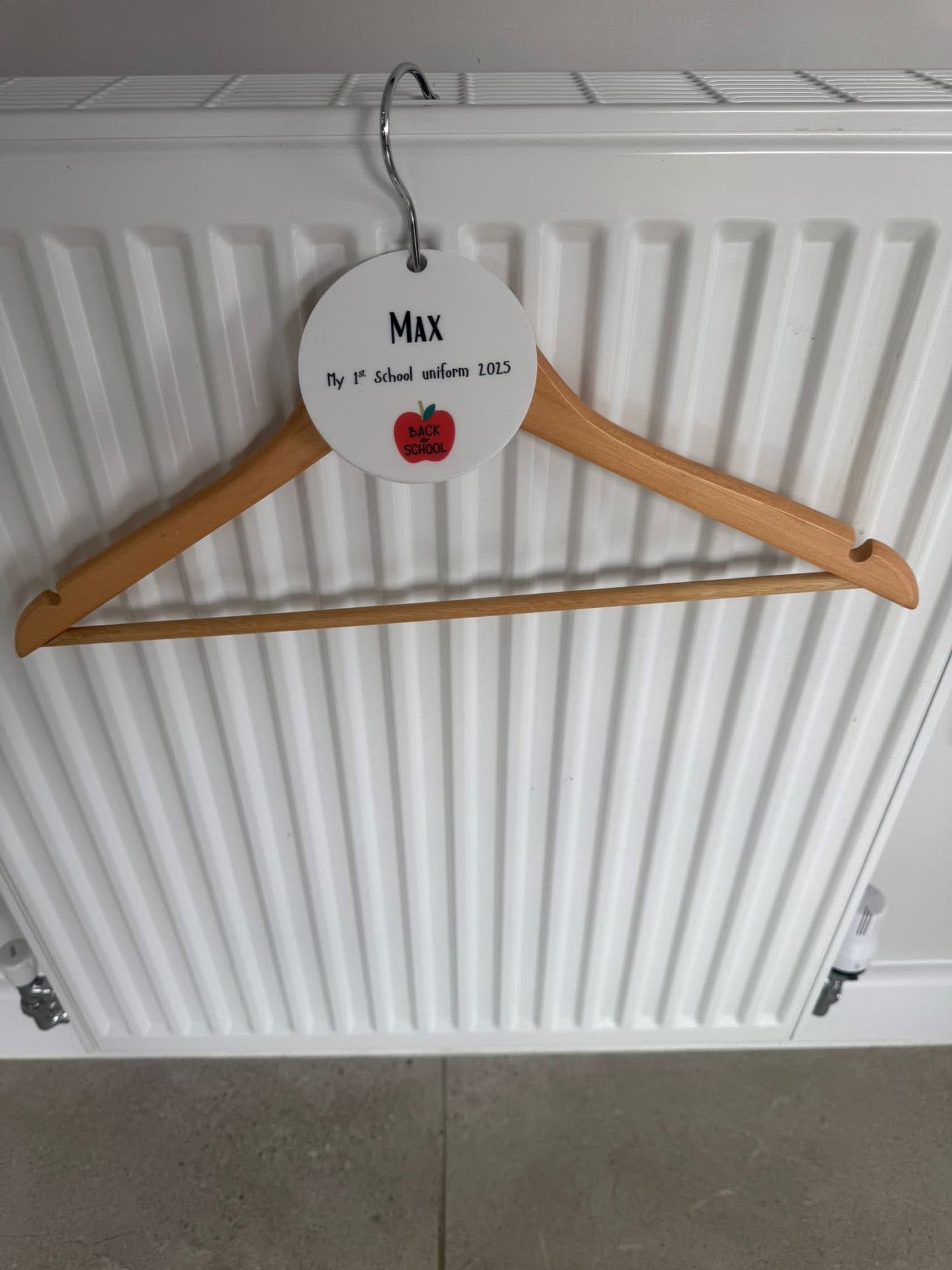 Back to school clothes hanger tag