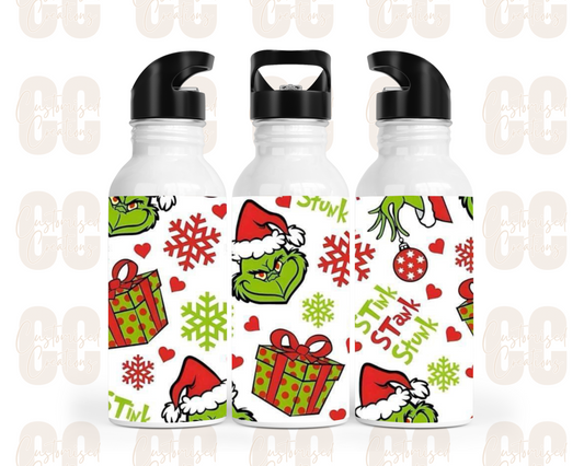 Christmas straw bottle - grinch