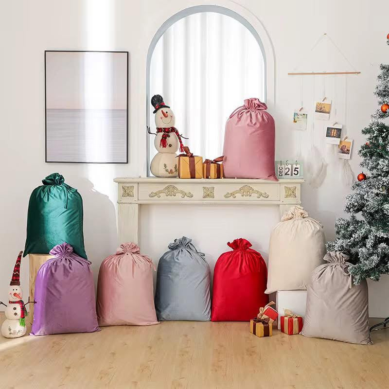 Velvet embroidered sack