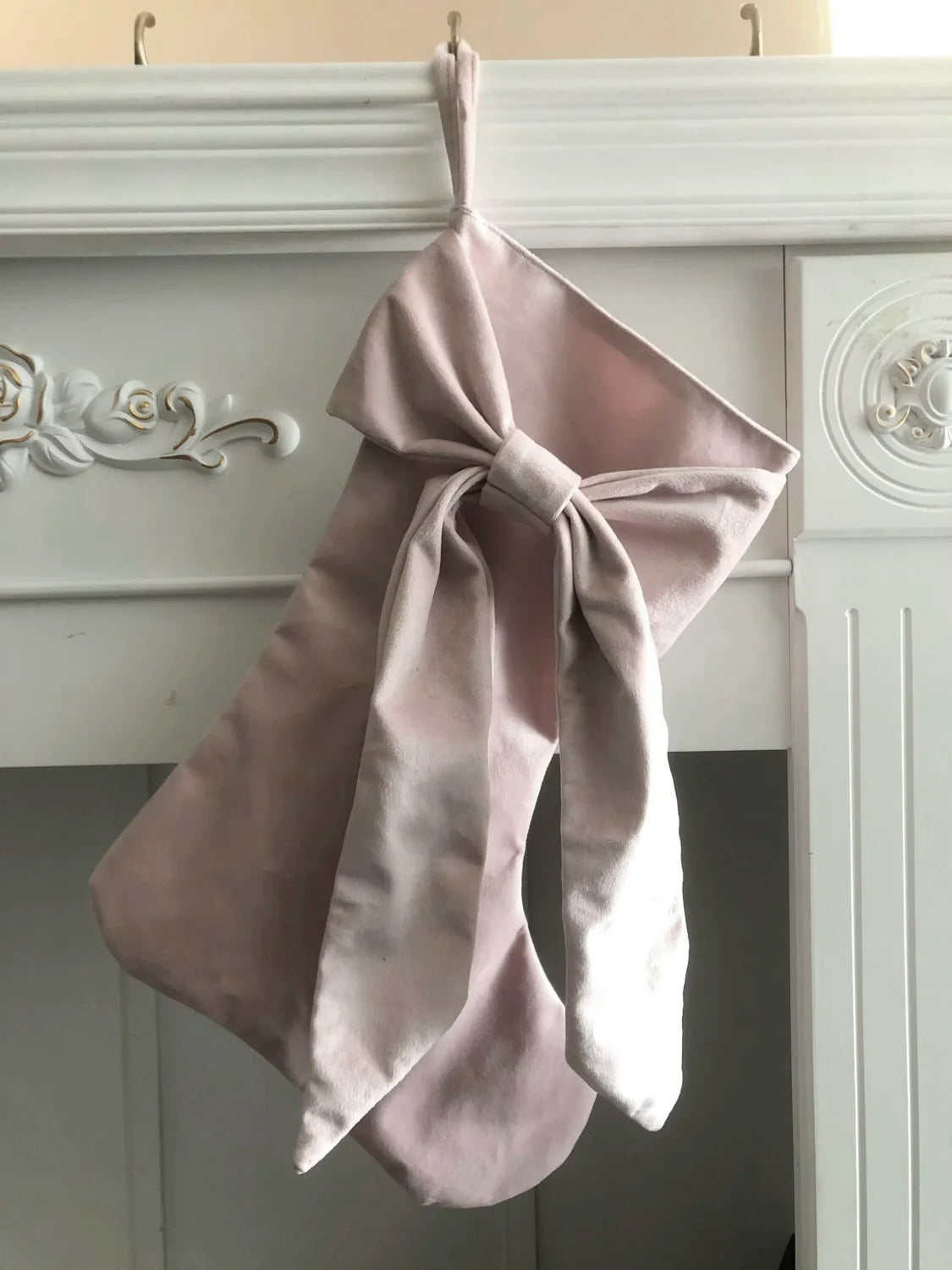 Embroidered bow stocking - preorder