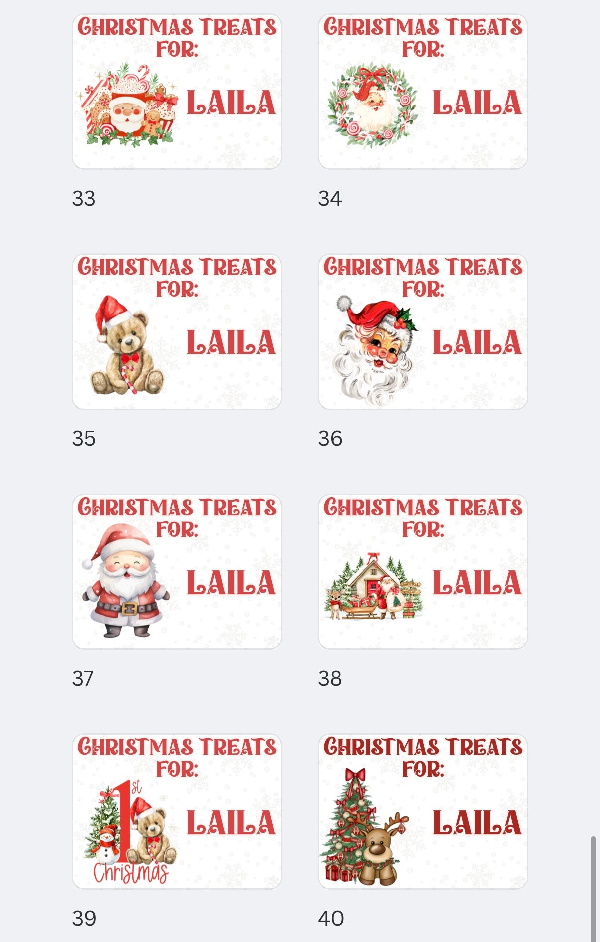 Christmas treat box - all designs