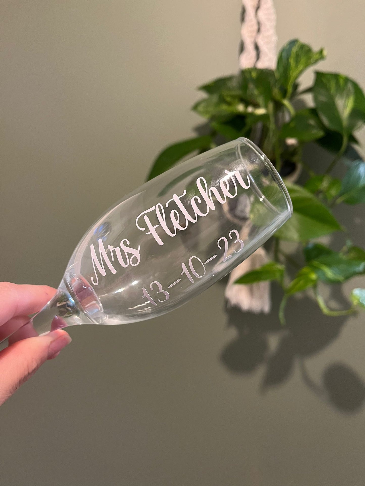 Champagne glass wedding