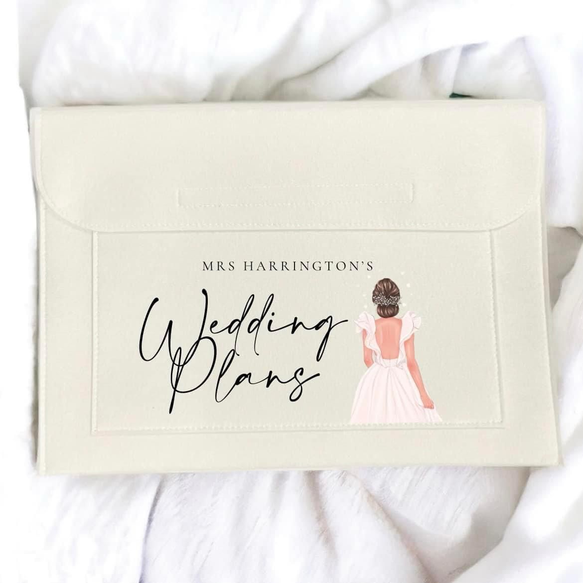 Cream wedding plans folder