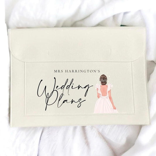 Cream wedding plans folder