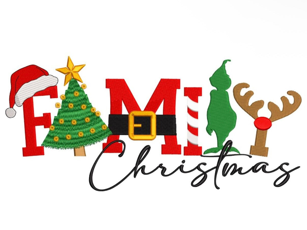 Embroidered family Christmas pyjamas - Forest Friends - PREORDER