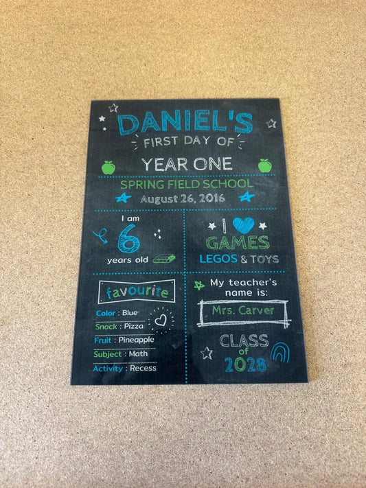 A4 back to school acrylic board