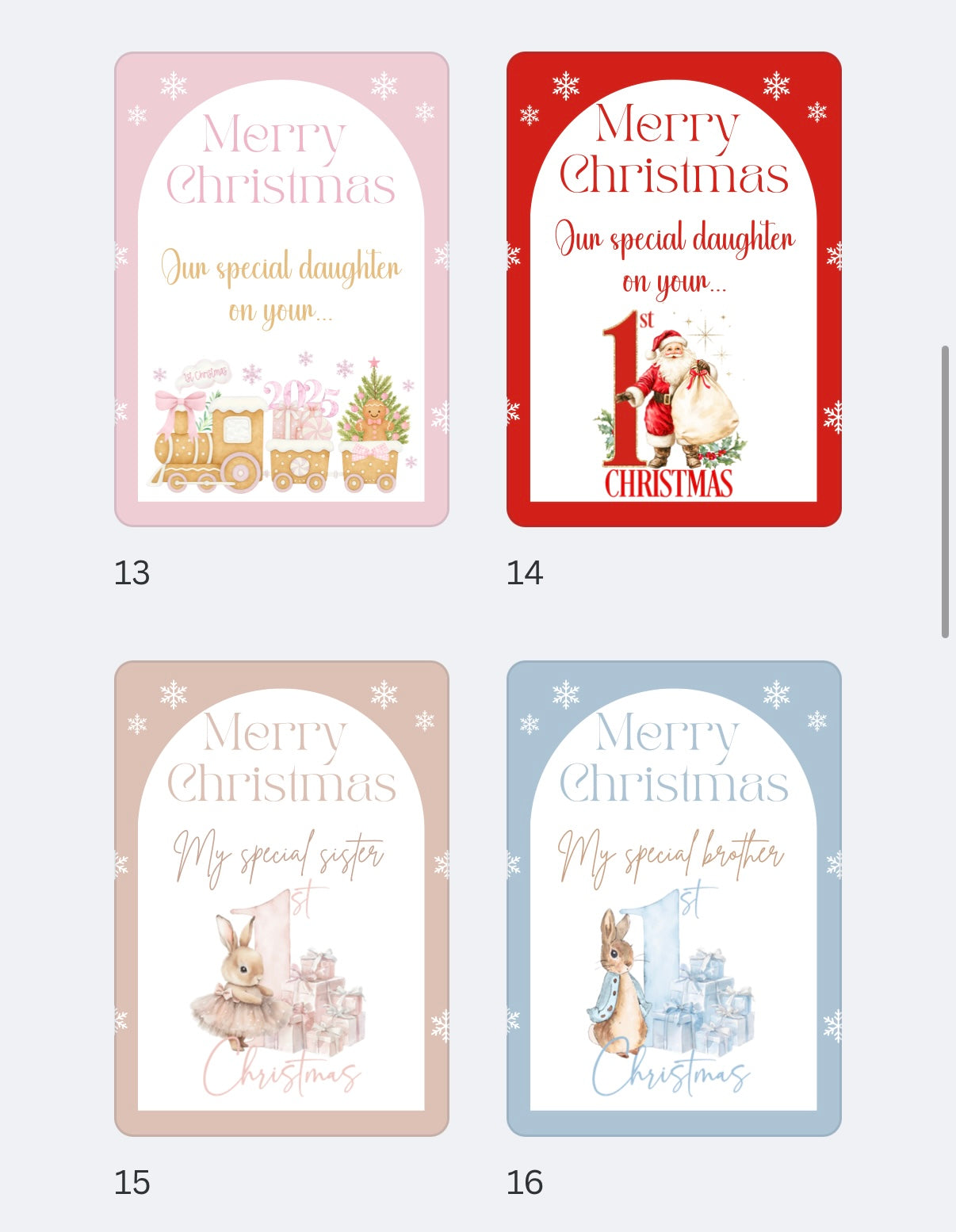 3D Christmas card - all designs