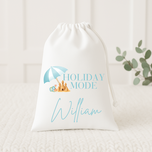 Holiday drawstring bag