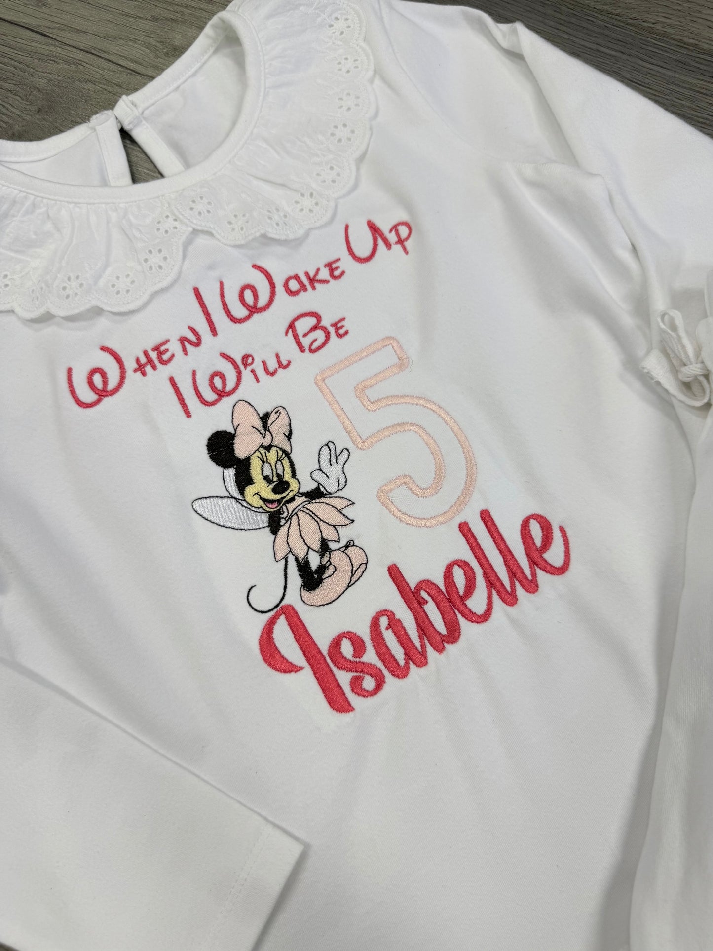 Embroidered birthday pyjamas - any design available