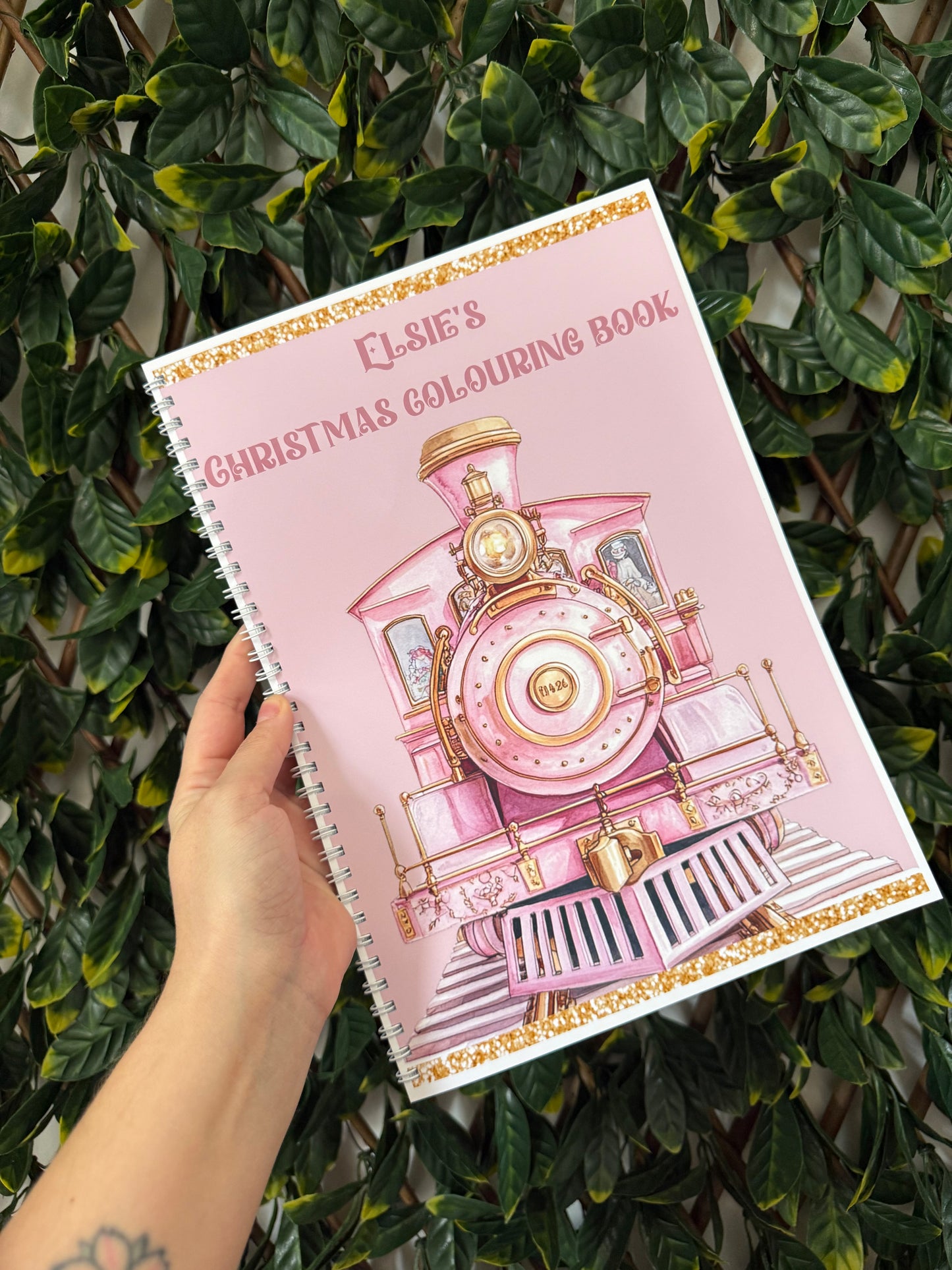 Train express Christmas colouring book