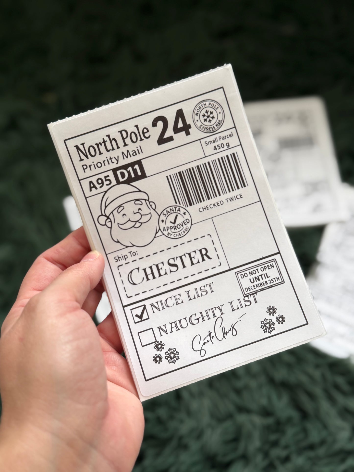 Pack of 25 elf gift labels