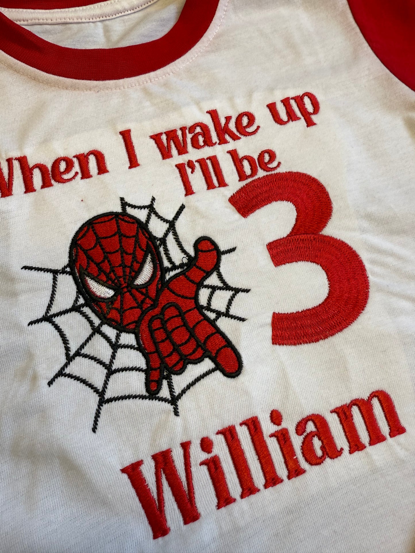 Embroidered birthday pyjamas - any design available