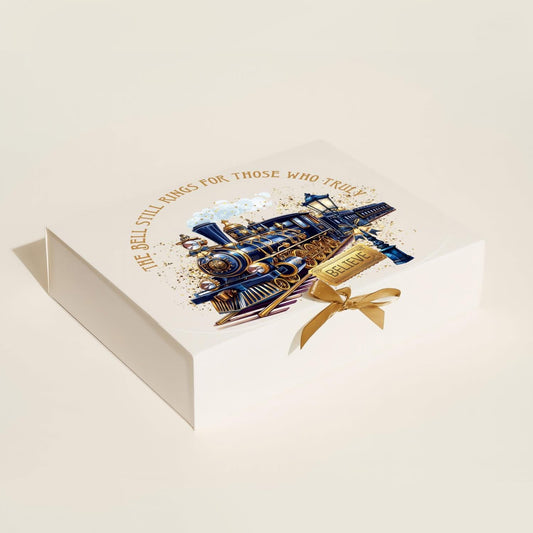 Navy Christmas train express gift box