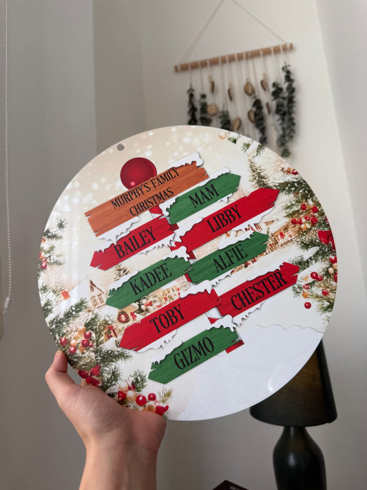 North Pole family sign