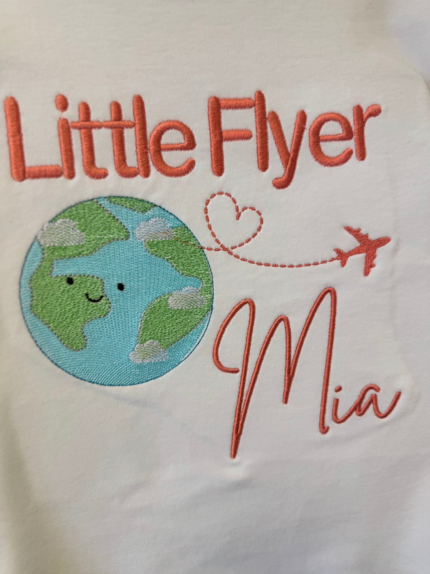 Embroidered little flyer tshirt