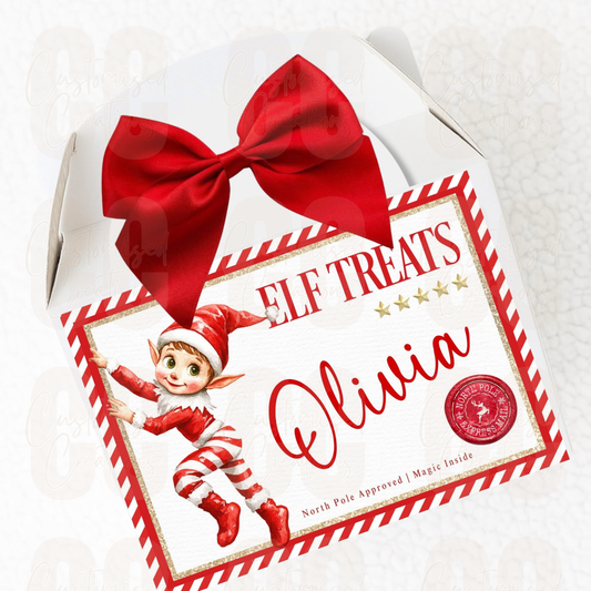 Christmas elf treats treat box