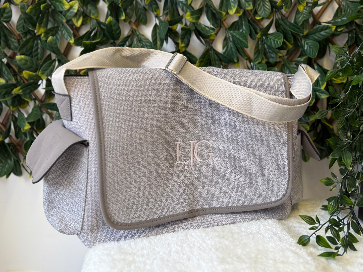 Embroidered Overnight / baby changing bag