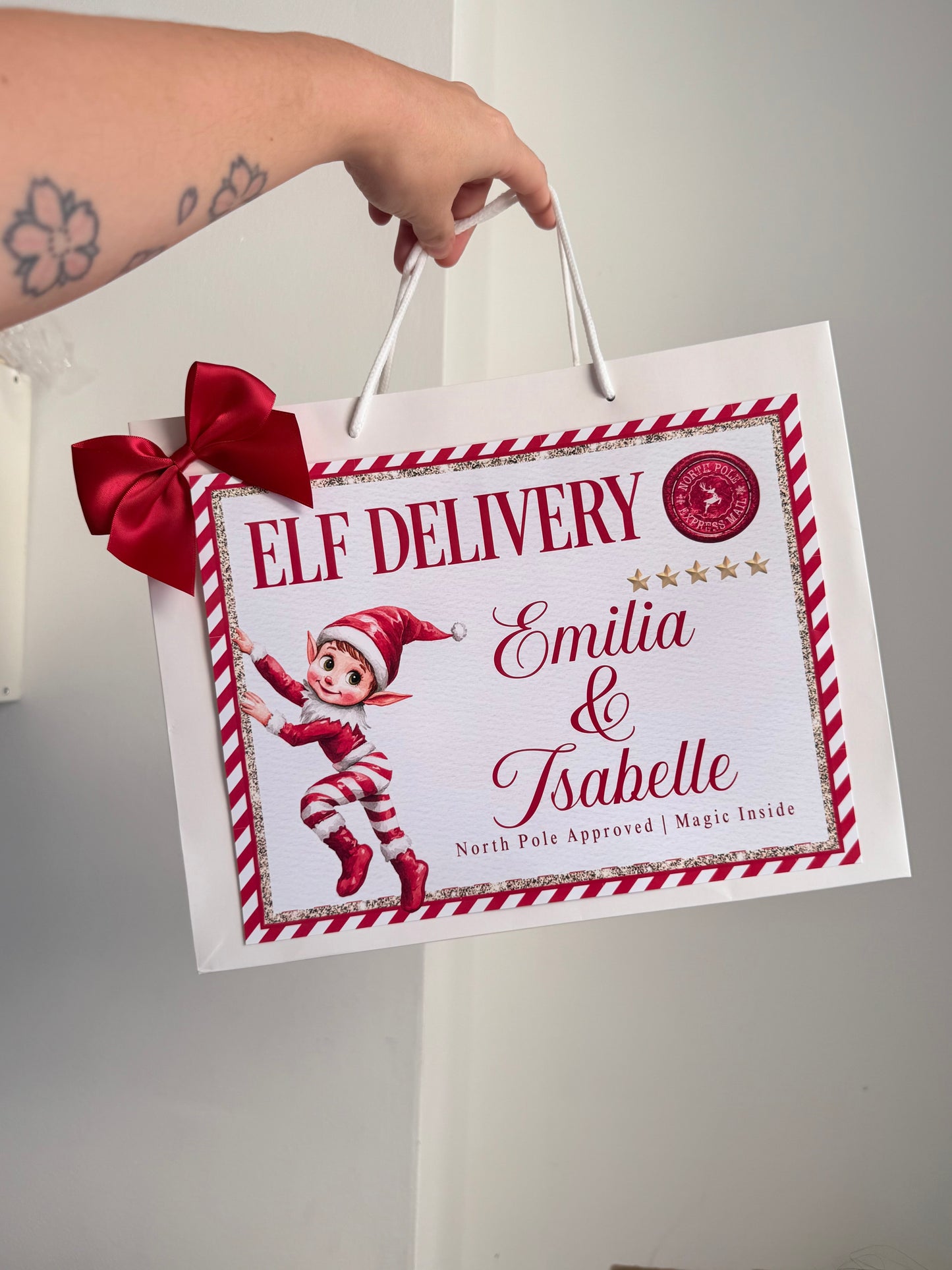 Elf delivery gift bag Christmas