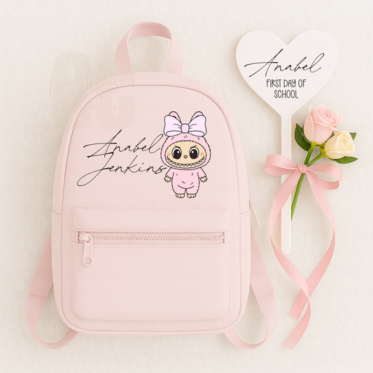 Pink 7l Labubu backpack