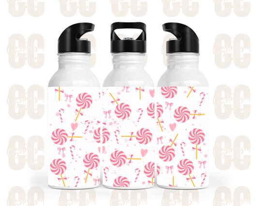 Christmas straw bottle - candy cane