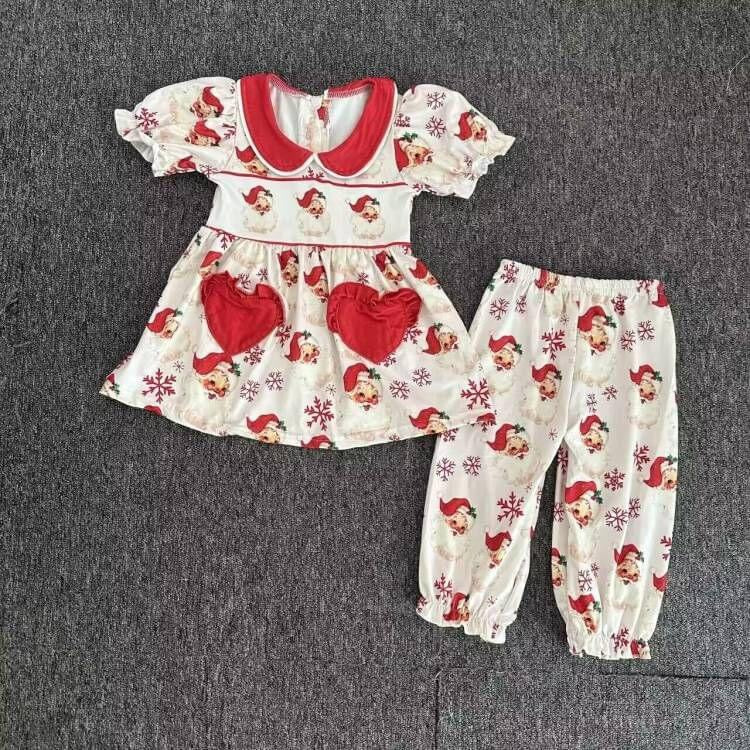 Traditional Santa Pyjamas Embroidered