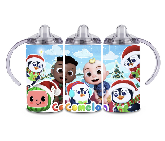 Sippy tumbler cup - Cocomelon Christmas
