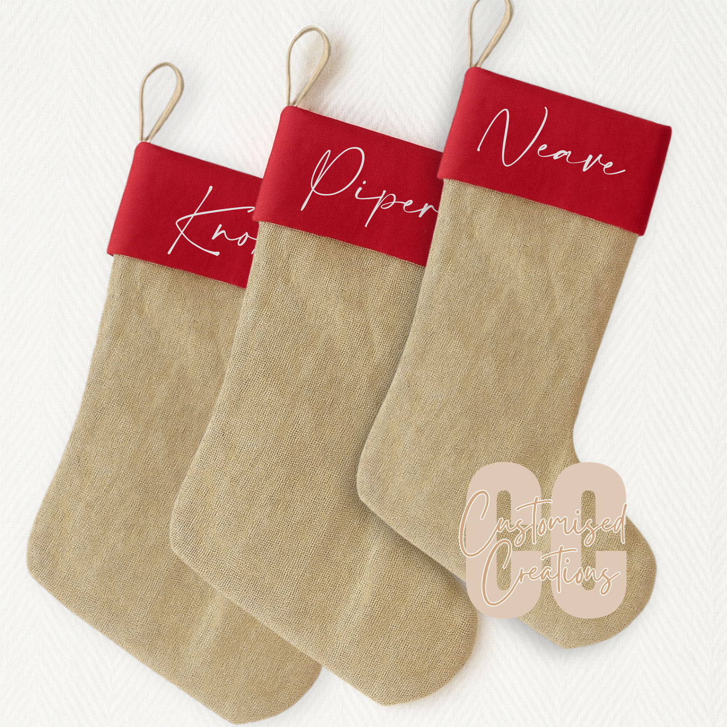 Jute stocking - red or white