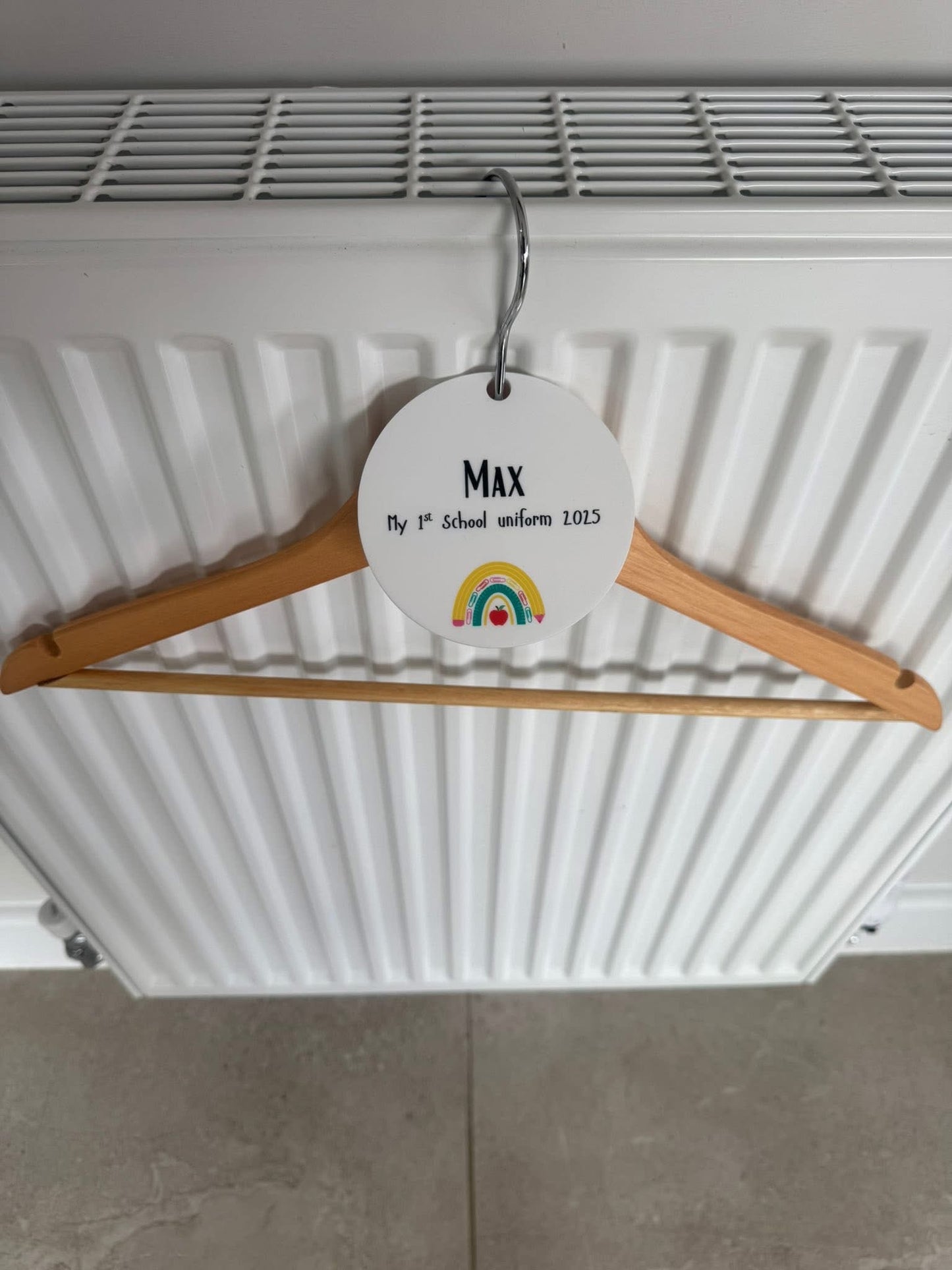 Back to school clothes hanger tag