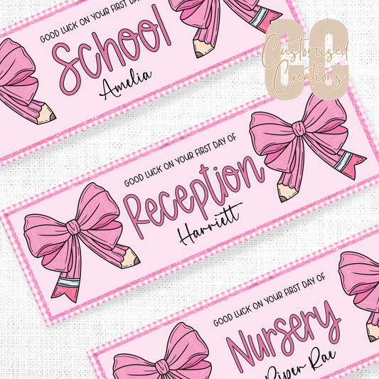 Back to school banner - pink