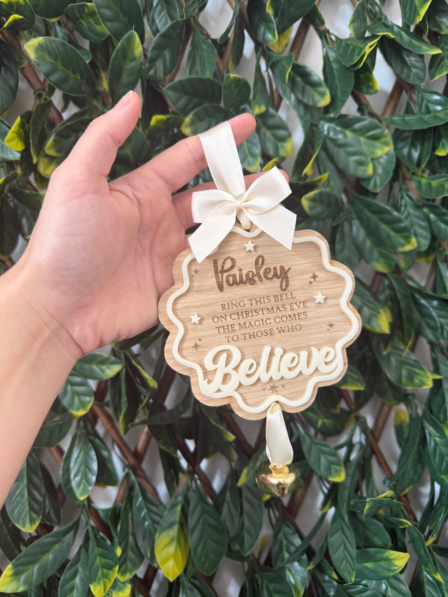 Believe bell plaques