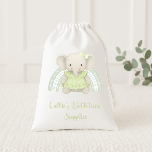 Bath time supplies bag