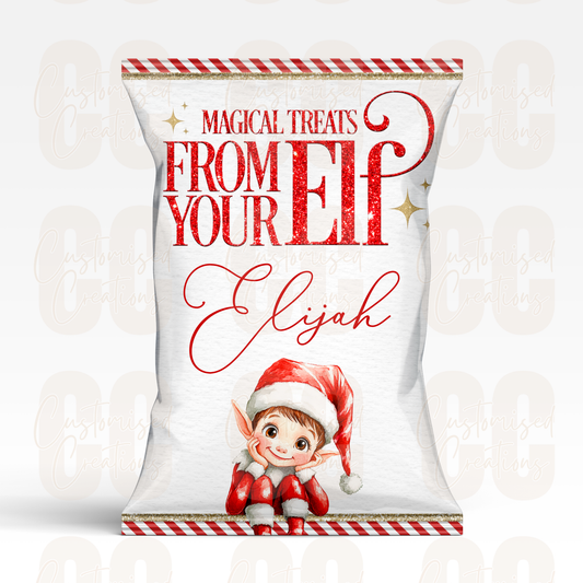 Christmas treat packet  - red elf
