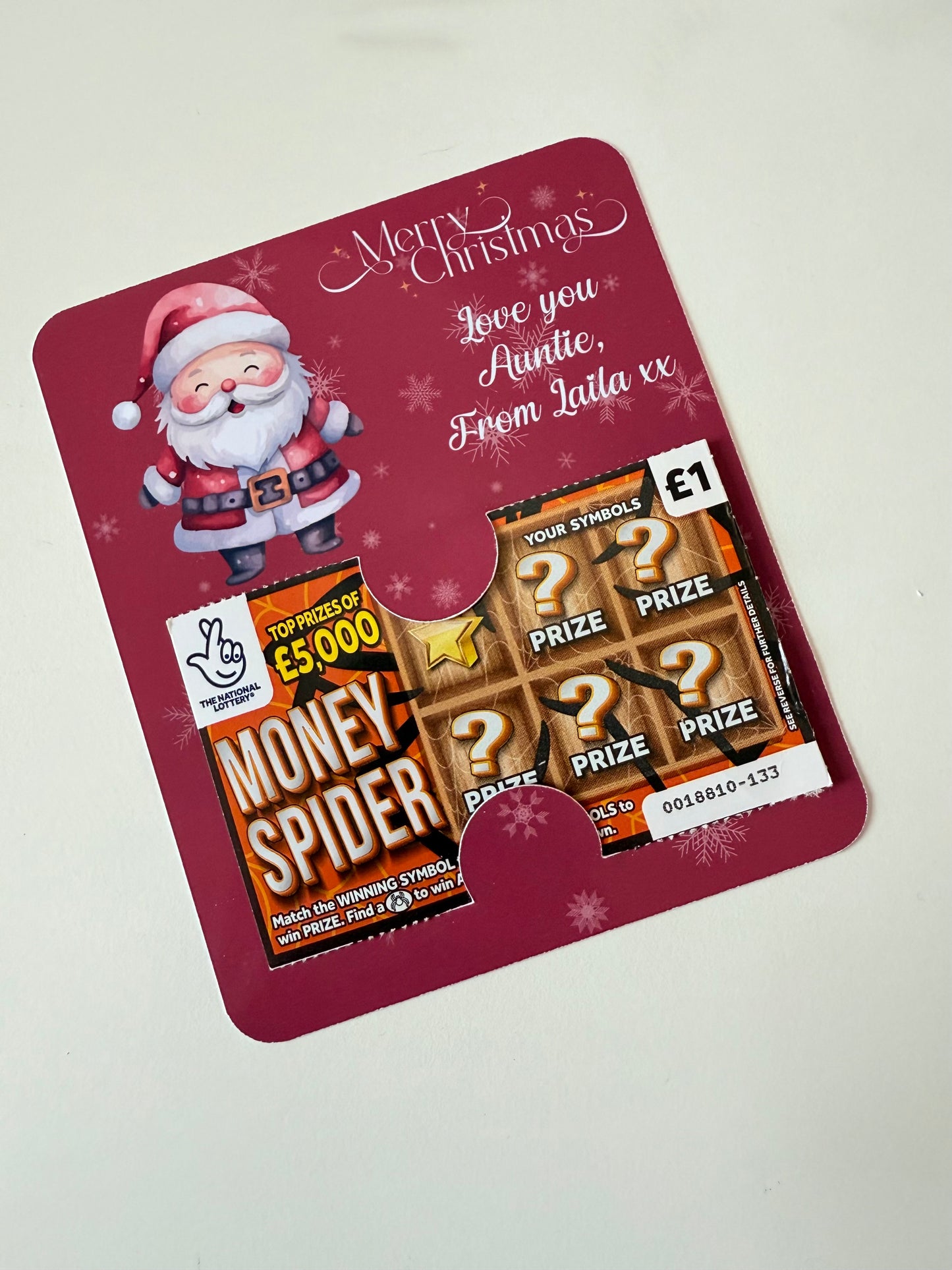 Scratch card/gift card holder