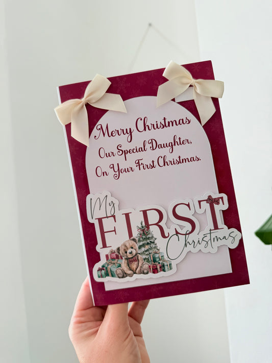 3D Christmas card - traditional bear