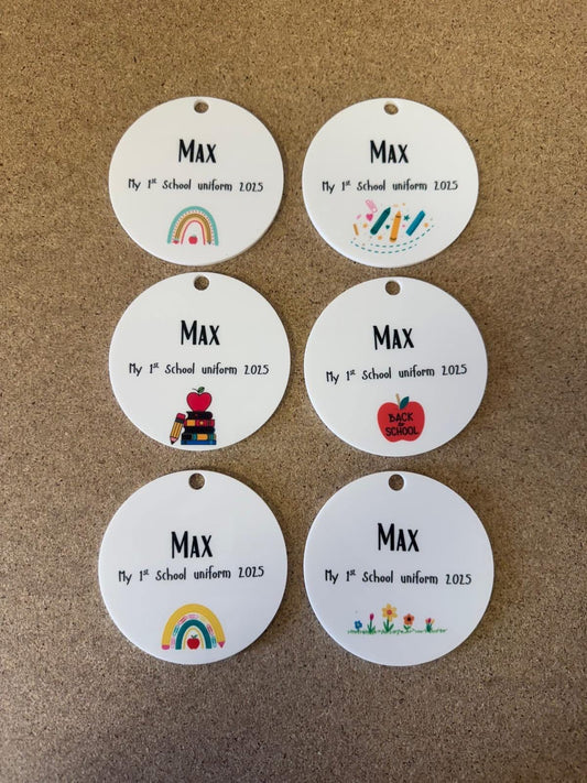 Back to school clothes hanger tag