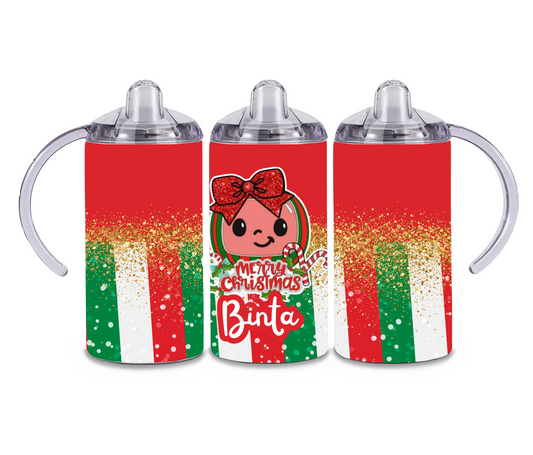 Sippy tumbler cup - Cocomelon Christmas
