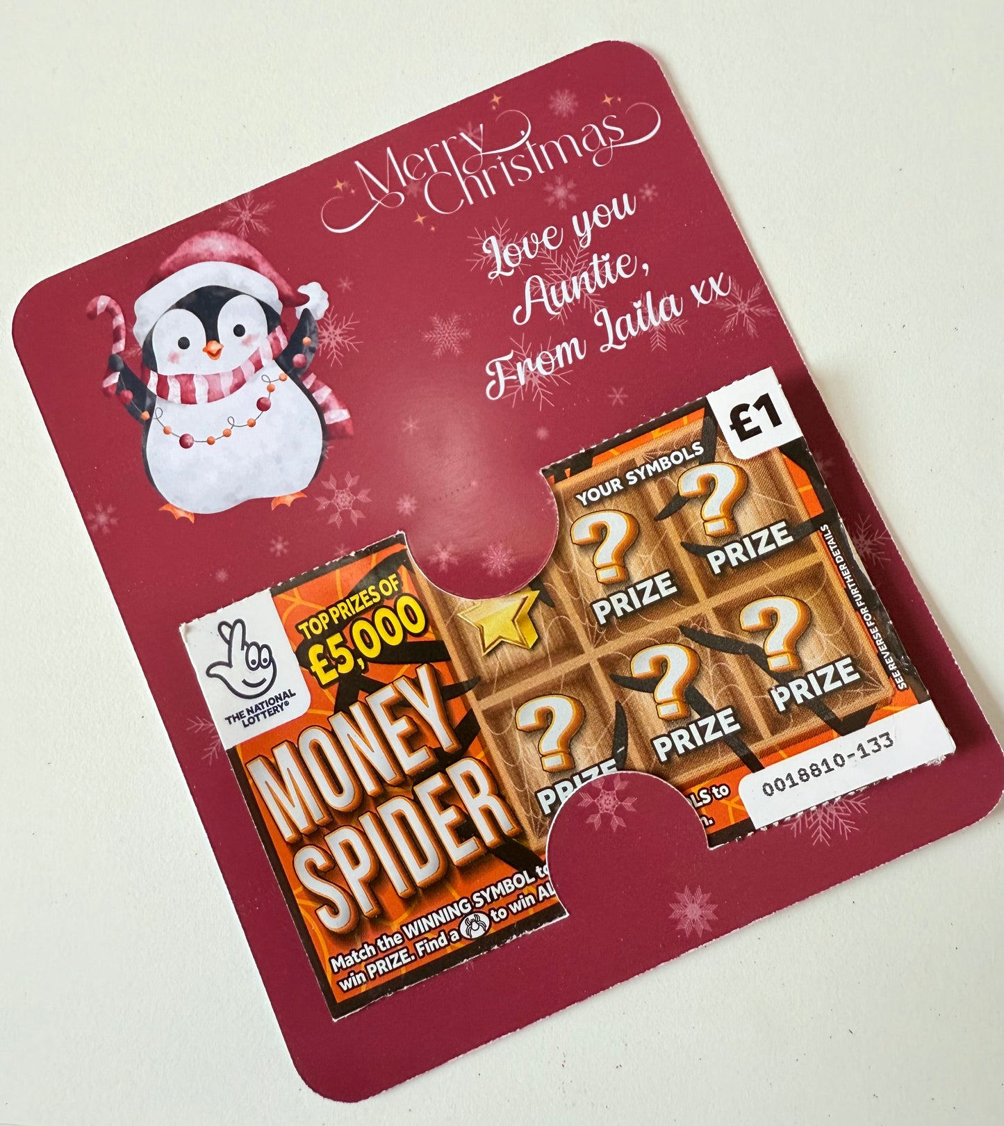 Scratch card/gift card holder