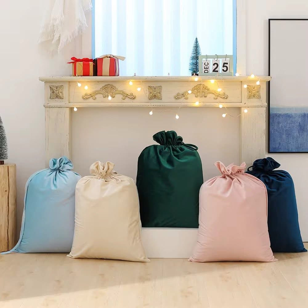 Velvet embroidered sack