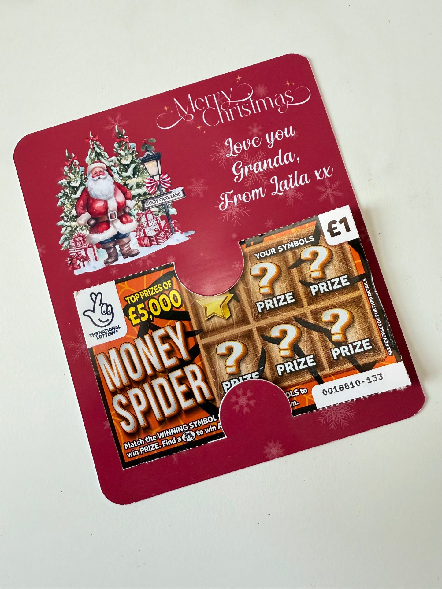 Scratch card/gift card holder