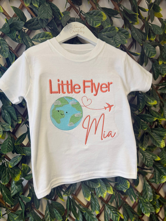 Embroidered little flyer tshirt