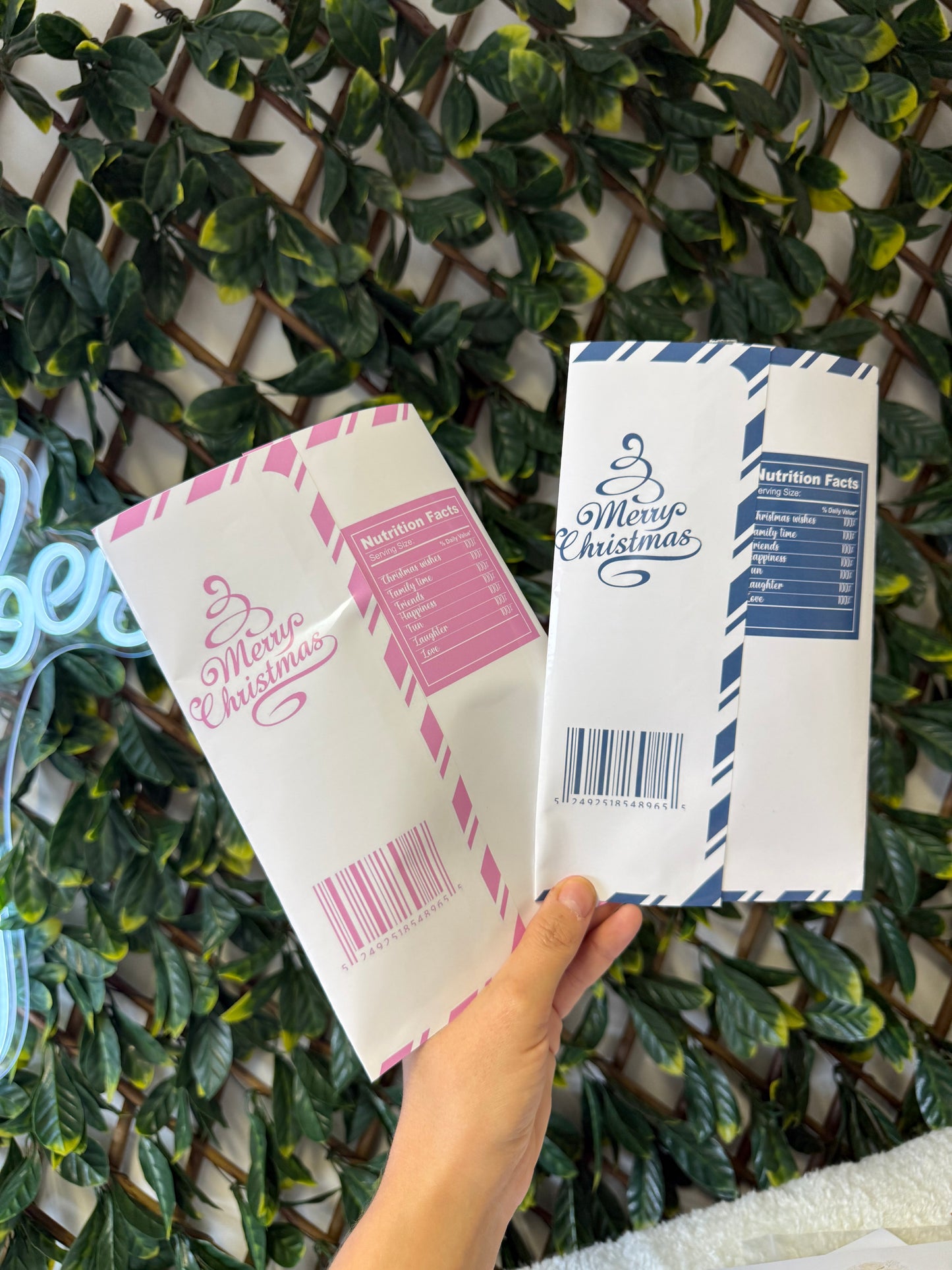 Unfilled Christmas treat packet