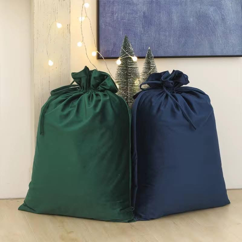 Velvet embroidered sack