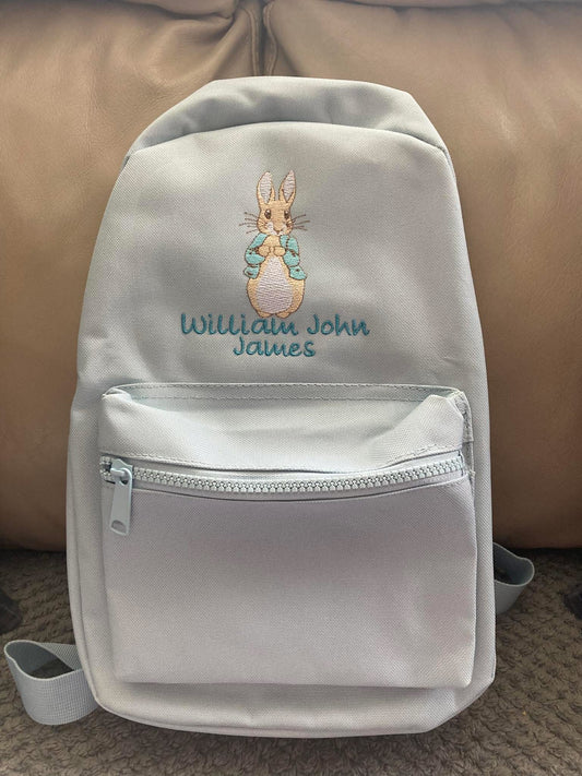 Rabbit Embroidered backpack