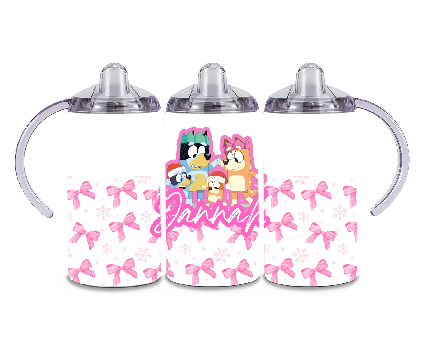 Sippy tumbler cup - bluey Christmas
